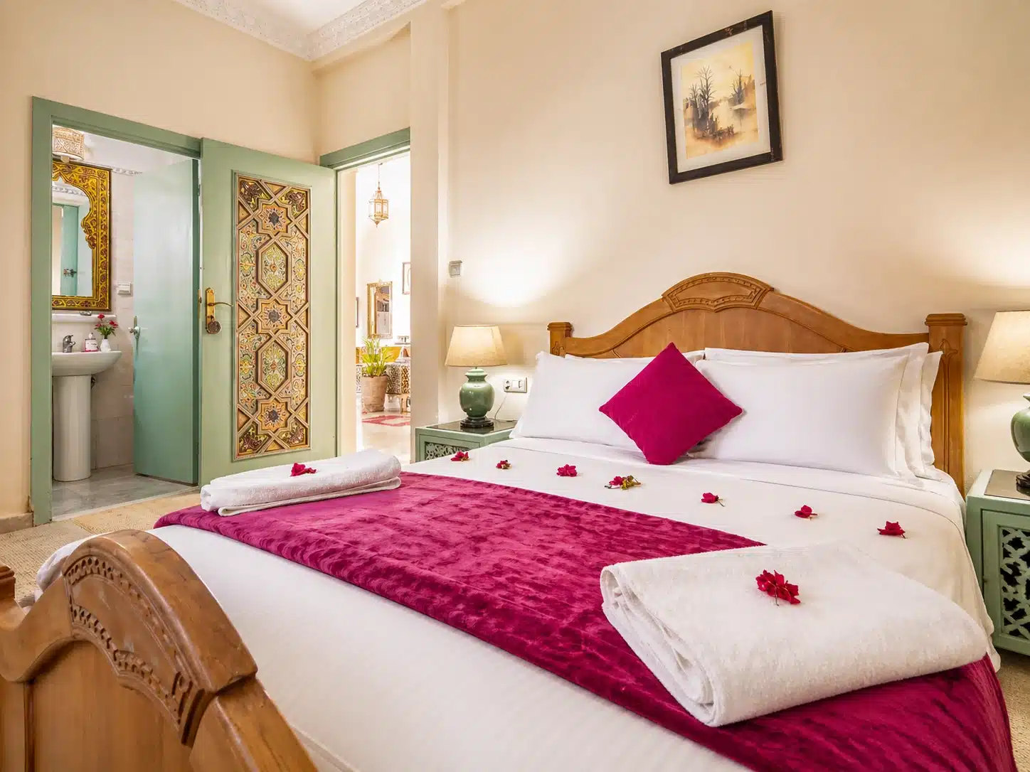 Moroccan boutique room at Riad Qodwa