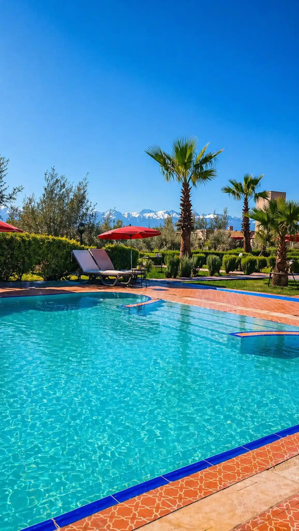 Pool and garden at Riad Qodwa near Marrakech